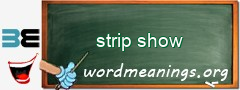 WordMeaning blackboard for strip show